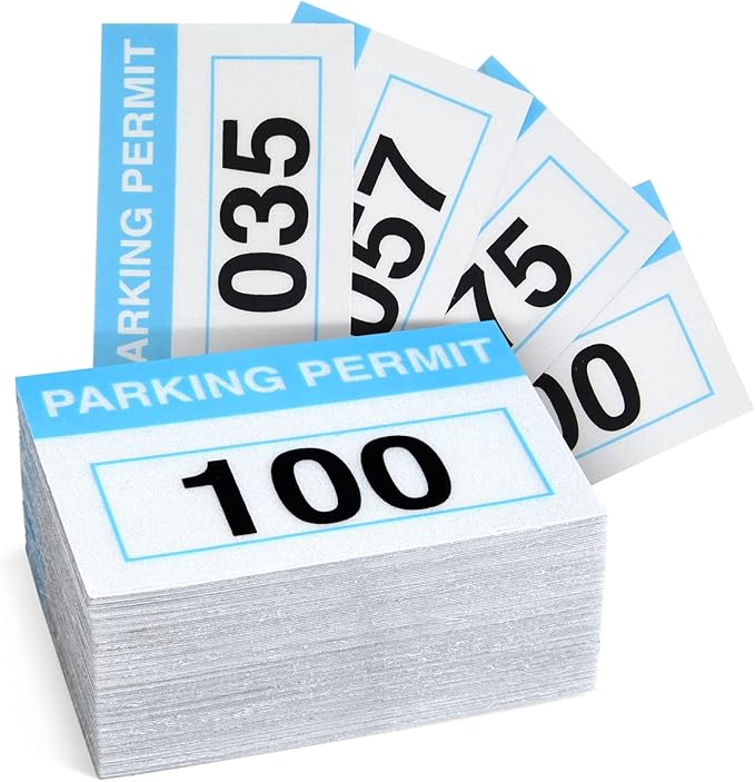 Amazon.com - Car Parking Stickers - 100 Pack, Light Blue 3 x 2 in Front ...