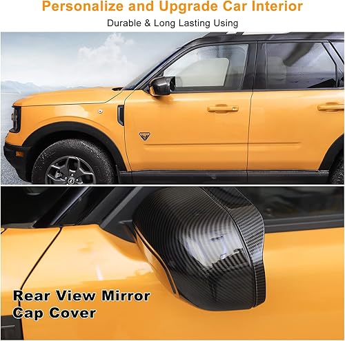 Miniatura 2 de Cubierta de espejo lateral para Ford Bronco Sports 2021-2024+ cubierta de espejo retrovisor (fibra de carbono)