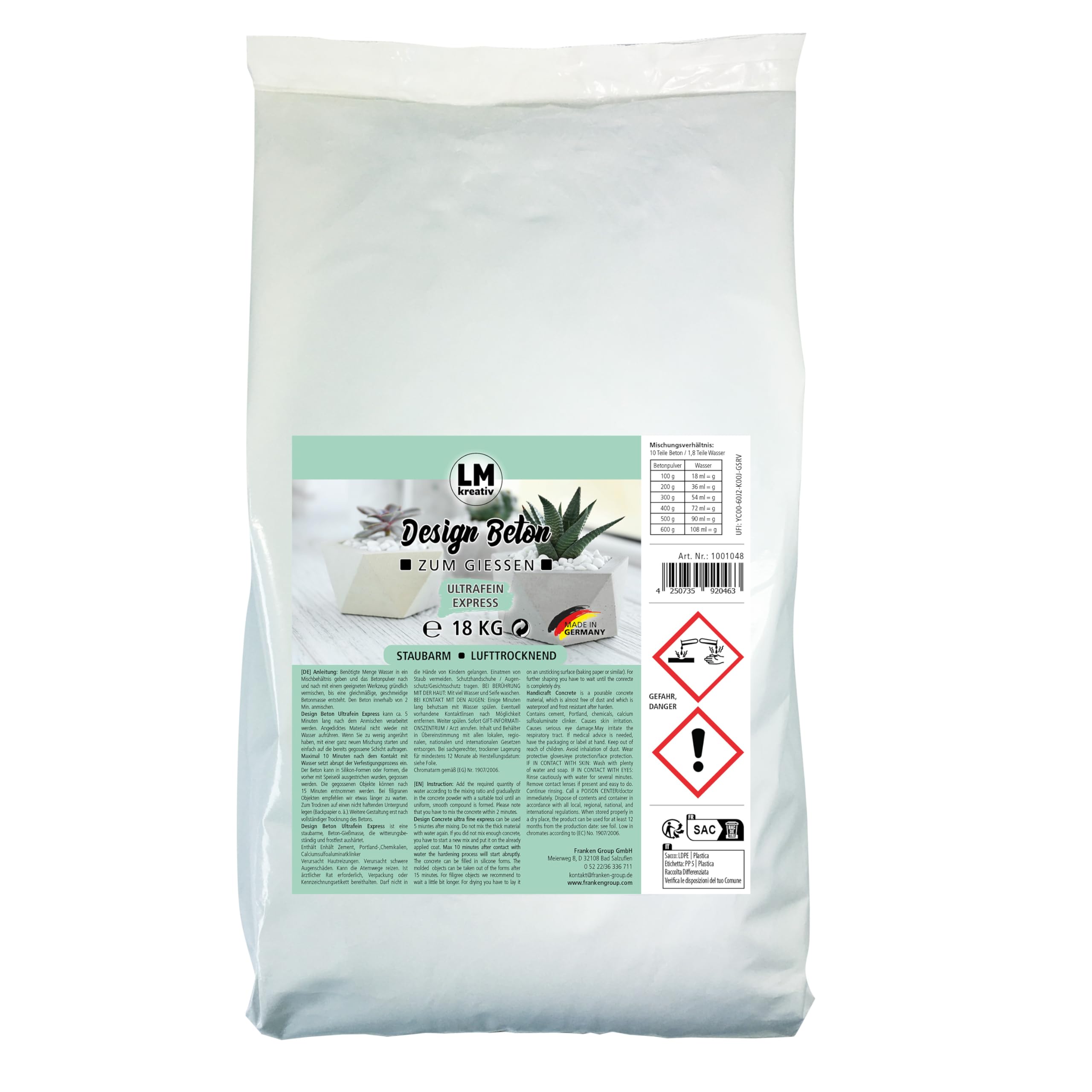 Cemento Ultra Fine LM Design 5,2kg - Asciugatura Rapida, Per Stampi E Modellazione, Super Liscio - Foto 3