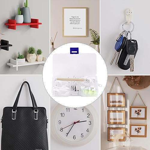 Miniatura 7 de Kit de ganchos multiusos para el hogar, tiras para colgar cuadros sin rastro, ganchos de pared y colgadores de fotos, masilla adhesiva adhesiva,