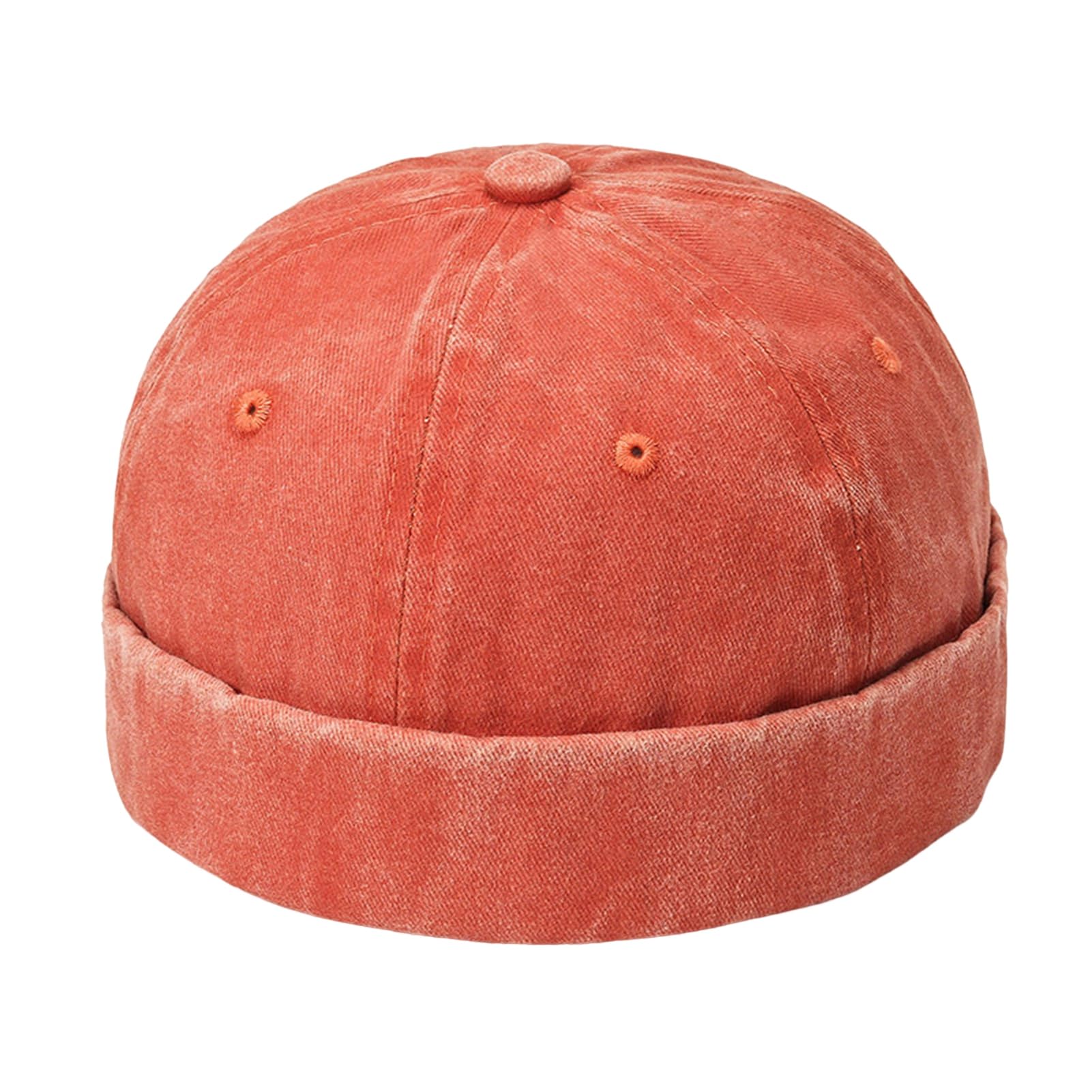 matumou Docker Hat Color Adjustable Breathable Brimless Lightweight Decorative Retro Four Seasons Sailor Hat Daily Hat Docker Hat