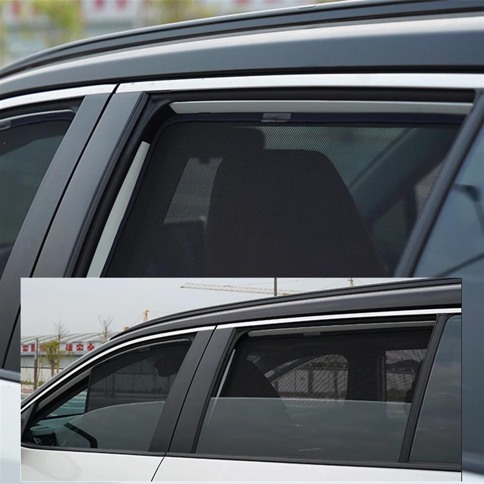 FREEZER Tendine Parasole Auto per Citroen per C-Crosser 2007-2012 Magnetico Parasole Scudo Parabrezza Anteriore Tenda Posteriore Seggiolino Bambini Finestra Parasole Auto (Color : 2PCs Train)