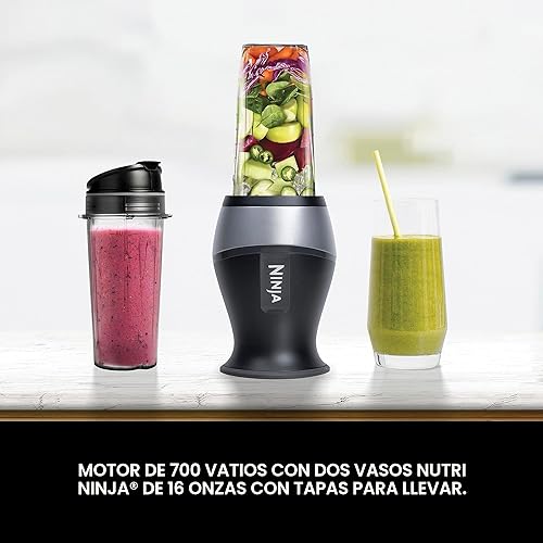 Miniatura 2 de Ninja - Licuadora personal para batidos, licuados, preparación de alimentos y licuar alimentos congelados, con base de 700 vatios y (2) tazas de 16