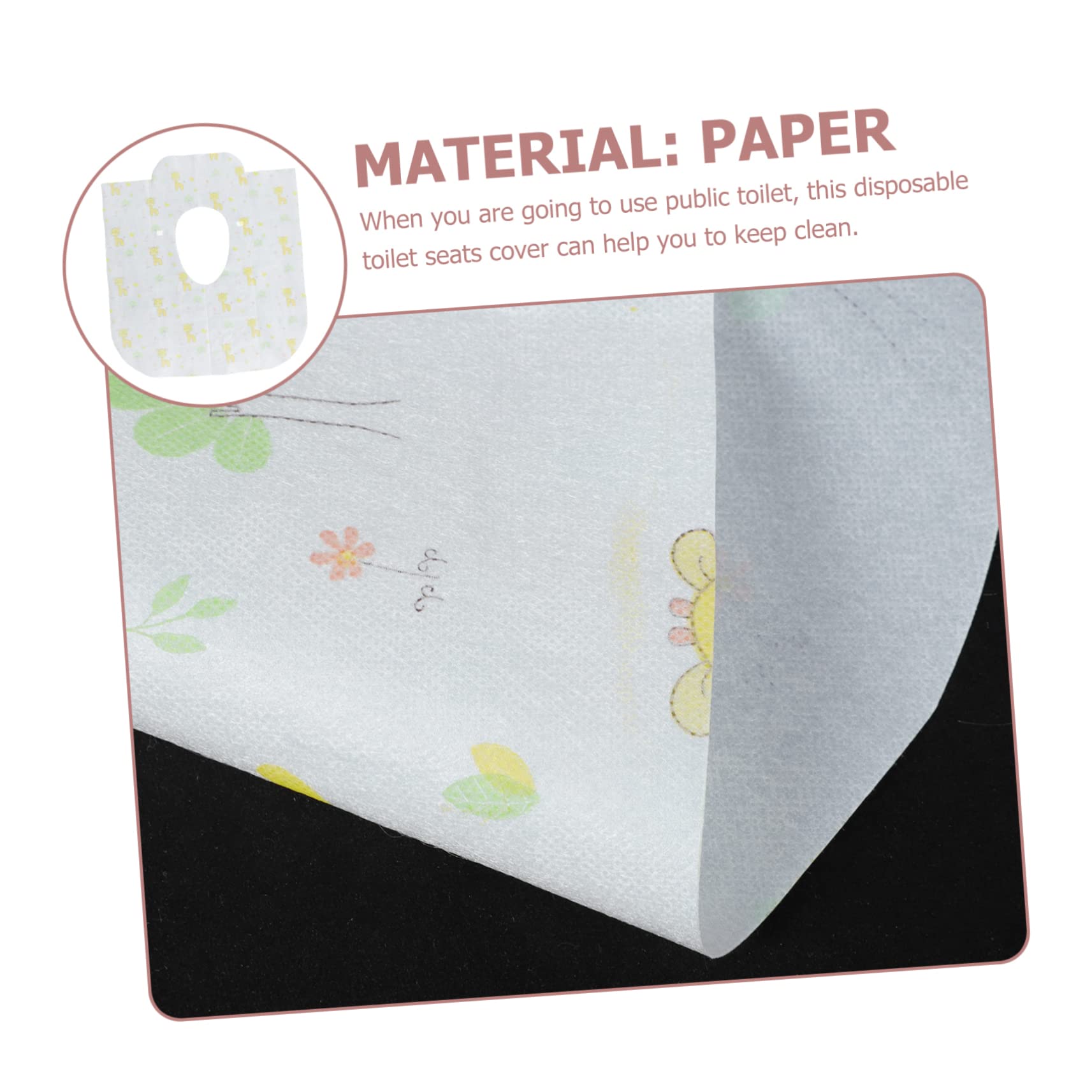 Ciieeo 10pcs Disposable Toilet Seat Covers Travel Toilet Sets Pad Adhesive Covers for Public Restroom Waterproof