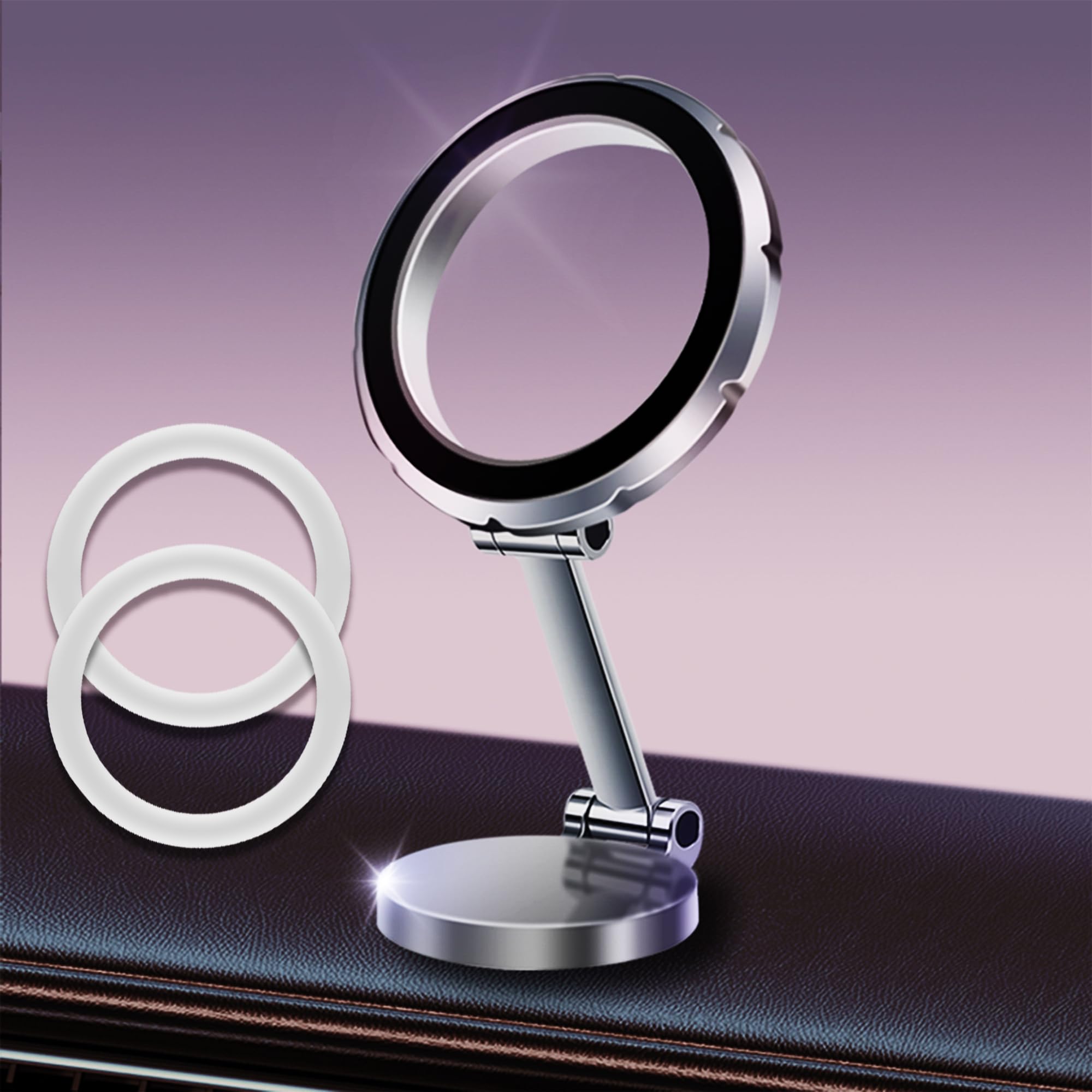 EUTOPIA Compatible Magsafe Car Mount, 360°Rotatable Magnetic Phone Holder for Car Dashboard,Universal Car Mobile Holder for iPhone 16/15/14/13/12,Samsung,Stable Phone Mount for Car,Strong N52 Magnets