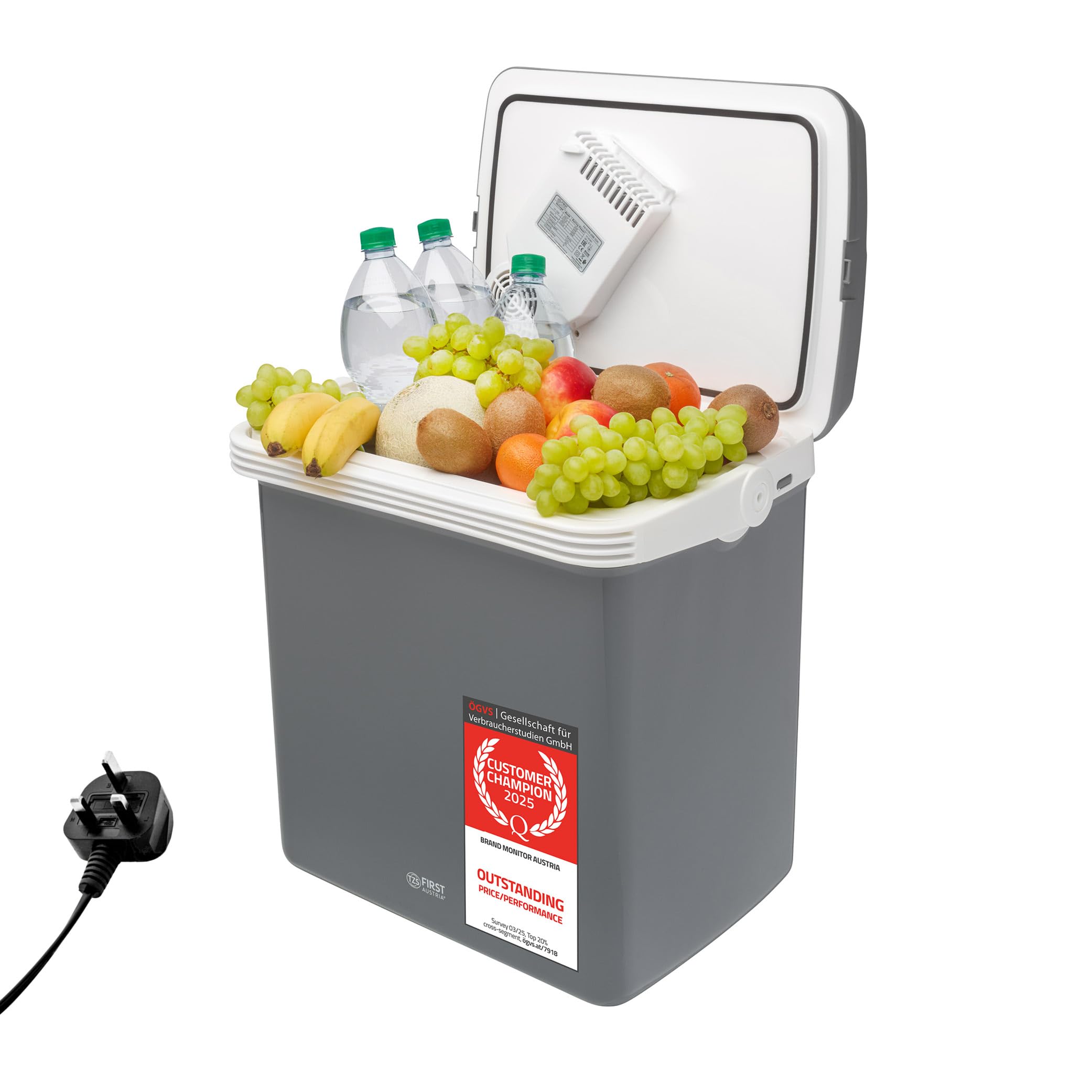 TZS First Austria - 32L Electric Cool Box - 12V/230V for Car