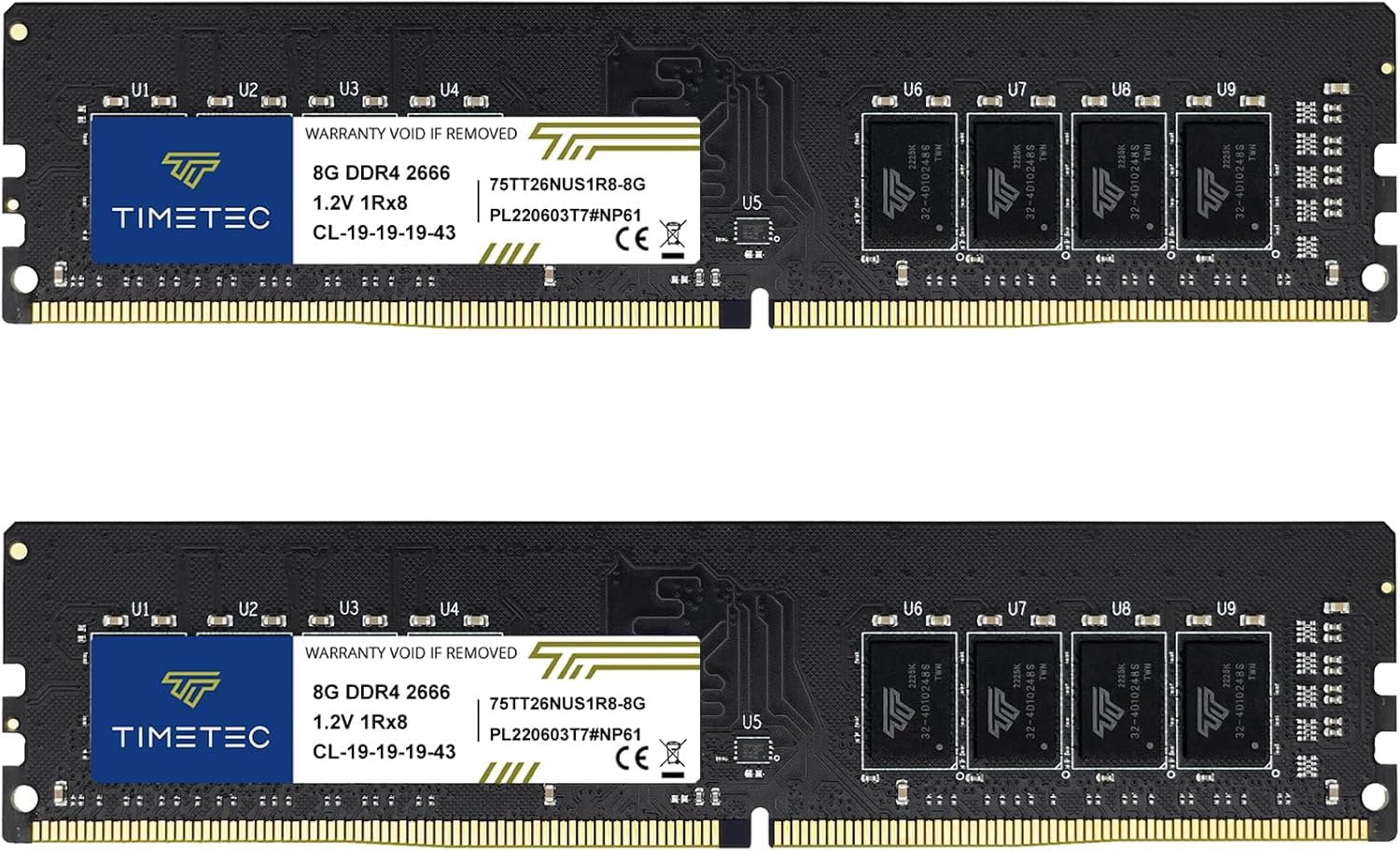 【超SALE】TIMETEC DDR4-2666MHz 16GB ① Timetec Hynix IC 16GB DDR4 2666MHz PC4-21300 Unbuffered Non-ECC
