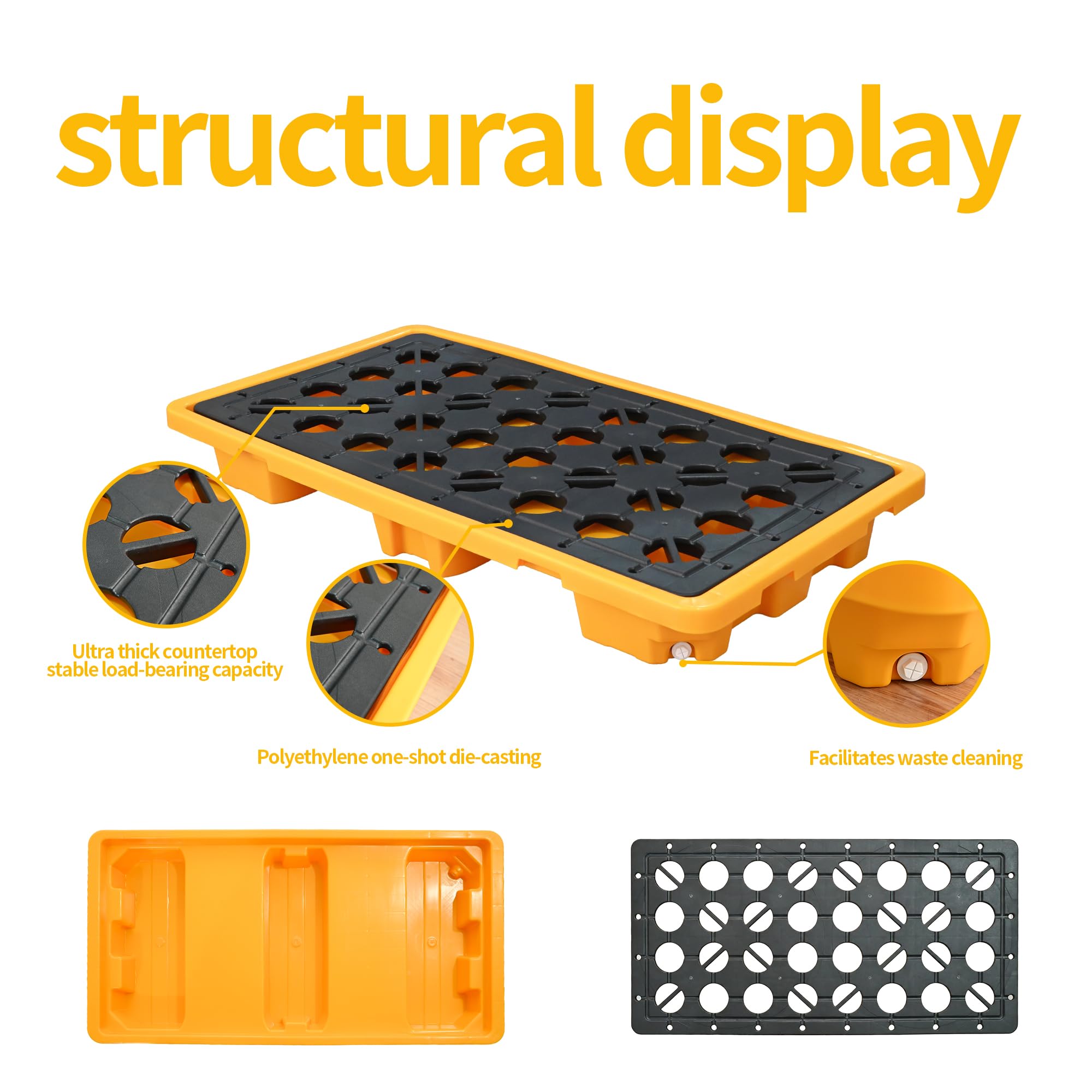 Spill Containment Pallet - Leakproof & Durable -4