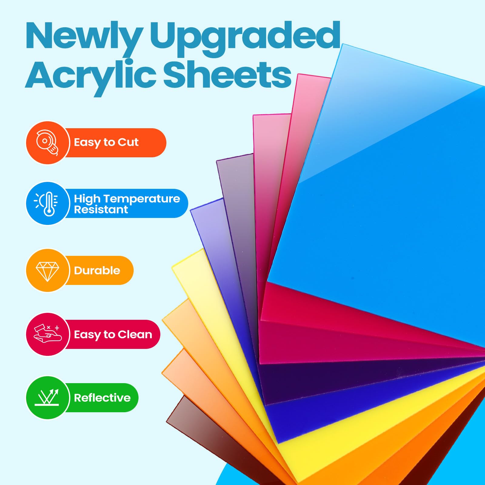 Colored Acrylic Sheets for Laser Cutting - 30 Pcs -5