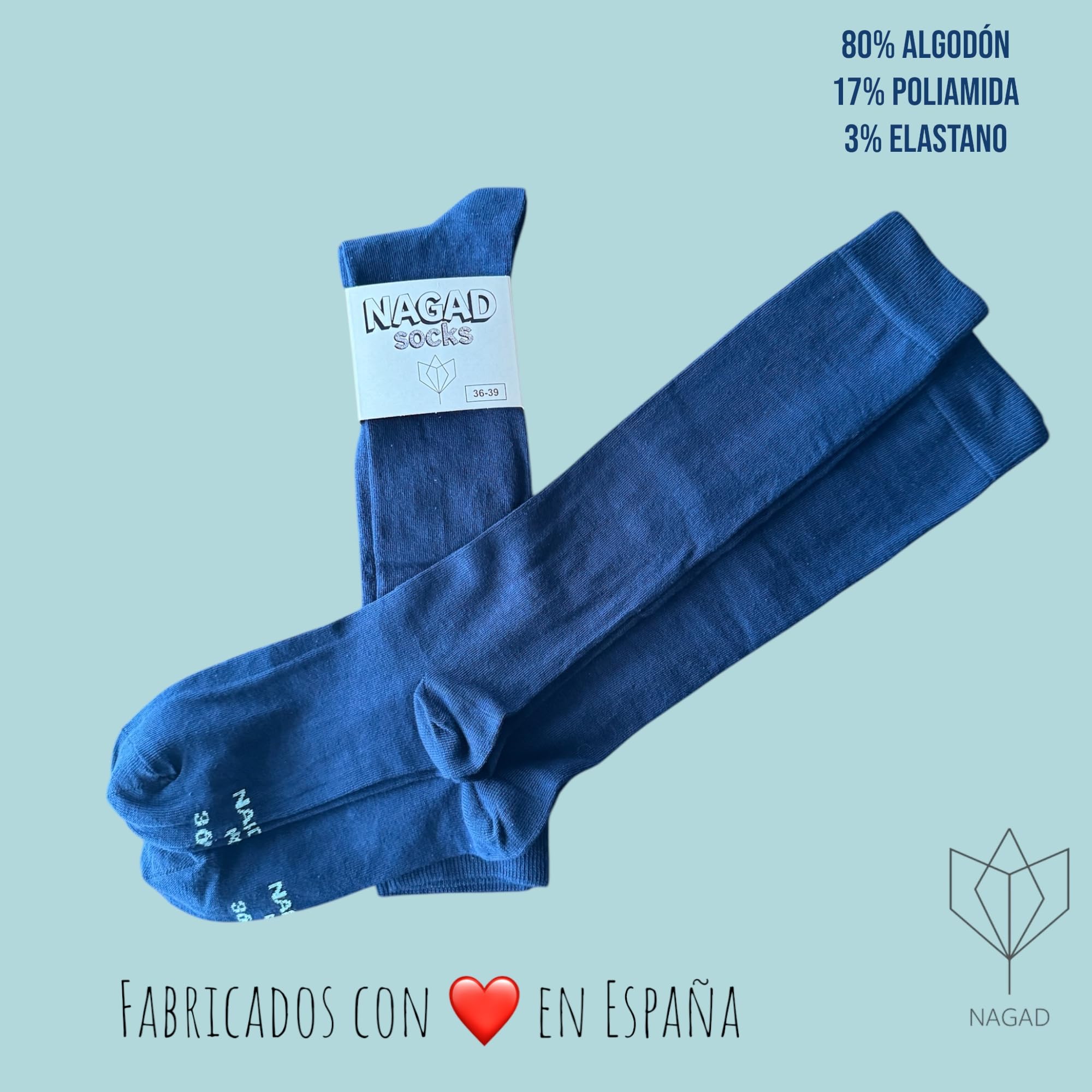 3 paires de chaussettes hautes pour fille ou garçon pour uniforme scolaire - Chaussettes longues pour enfants - Chaussettes longues écolières - Chaussettes en coton bleu marine