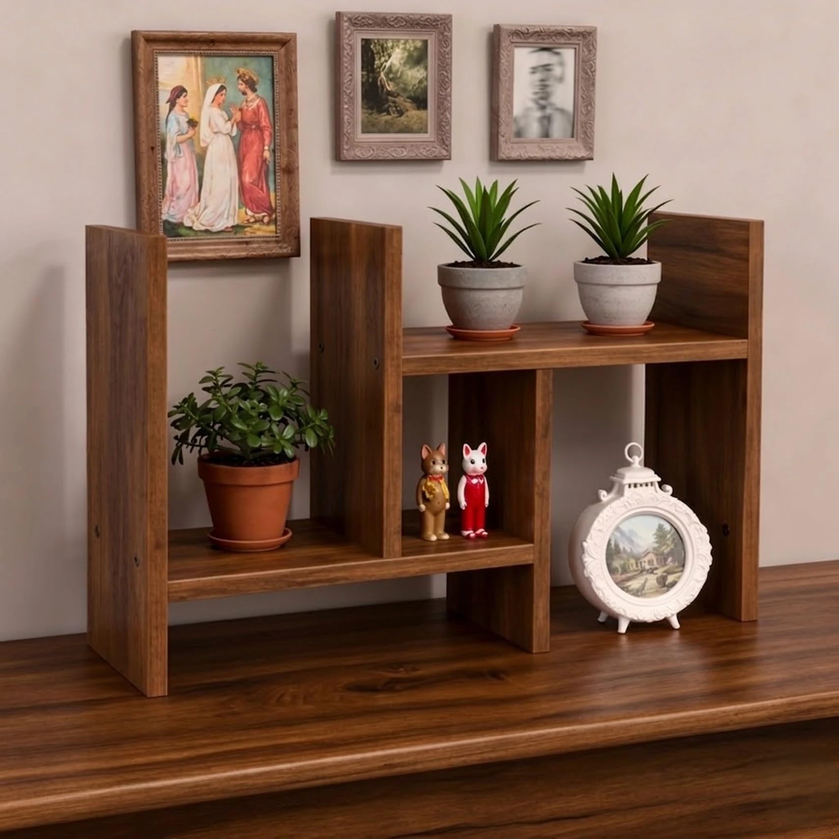 Primera Furniture Engineered Wood Wooden Book Shelf for Home & Office Table - Multipurpose Desktop Bookshelf Organizer for Study Room, Living Room & Workspace Modern Wooden Storage Rack-image-46