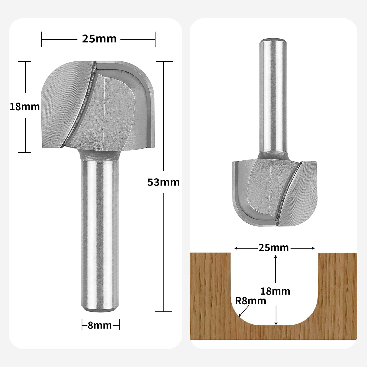 3-teiliges Fräser-Set Für Oberfräsen - Schüssel & Tablettfräser Mit Führungslager