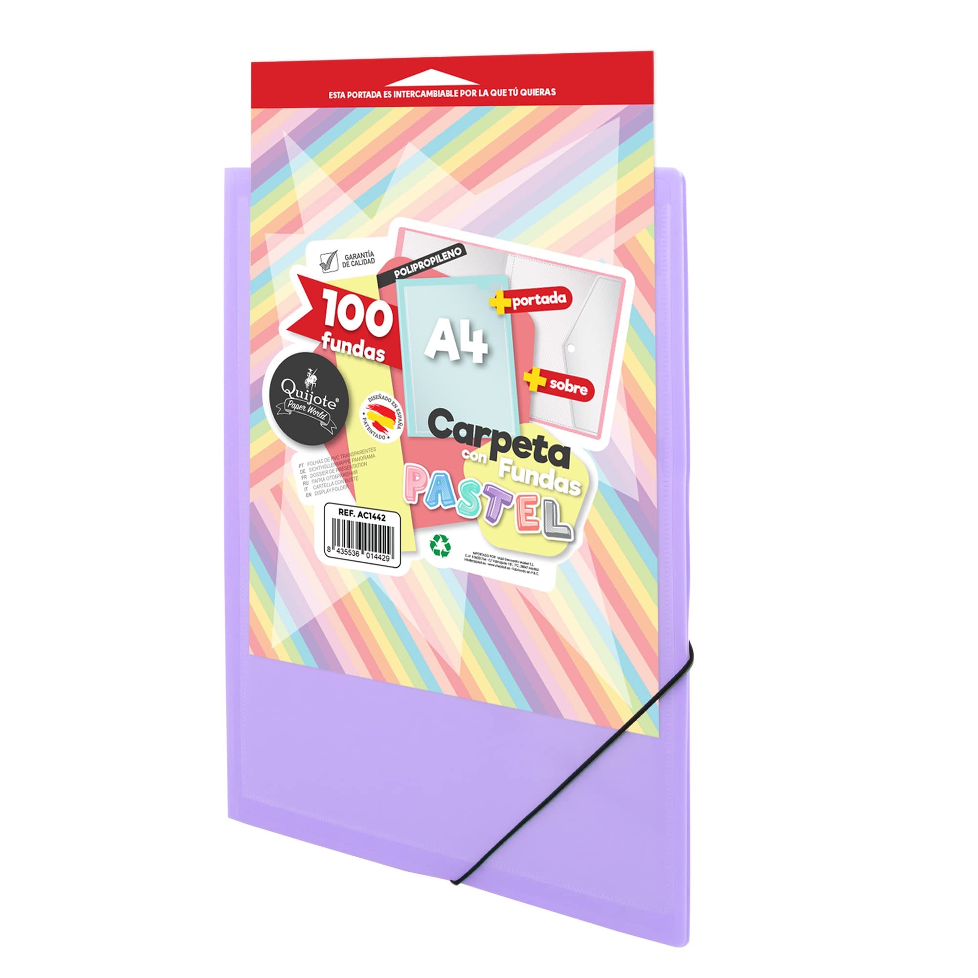 Pack 24 Carpetas Plástico A4 Starplast - Cierre Velcro, Bolsillo Sobre, Colores Surtidos, Para Escuela Y Oficina