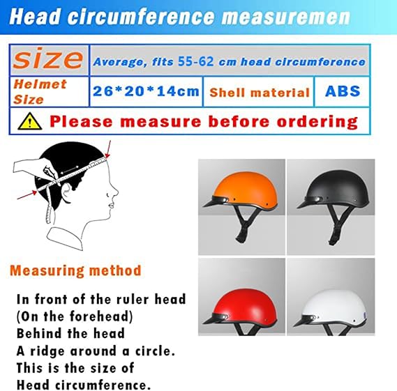 DOT/ECE Approved Motorcycle Half Helmet Vintage Open Face Helmet Cap with Pilot Goggles, Chopper Scooter Crash Retro Moped Moto Helmets