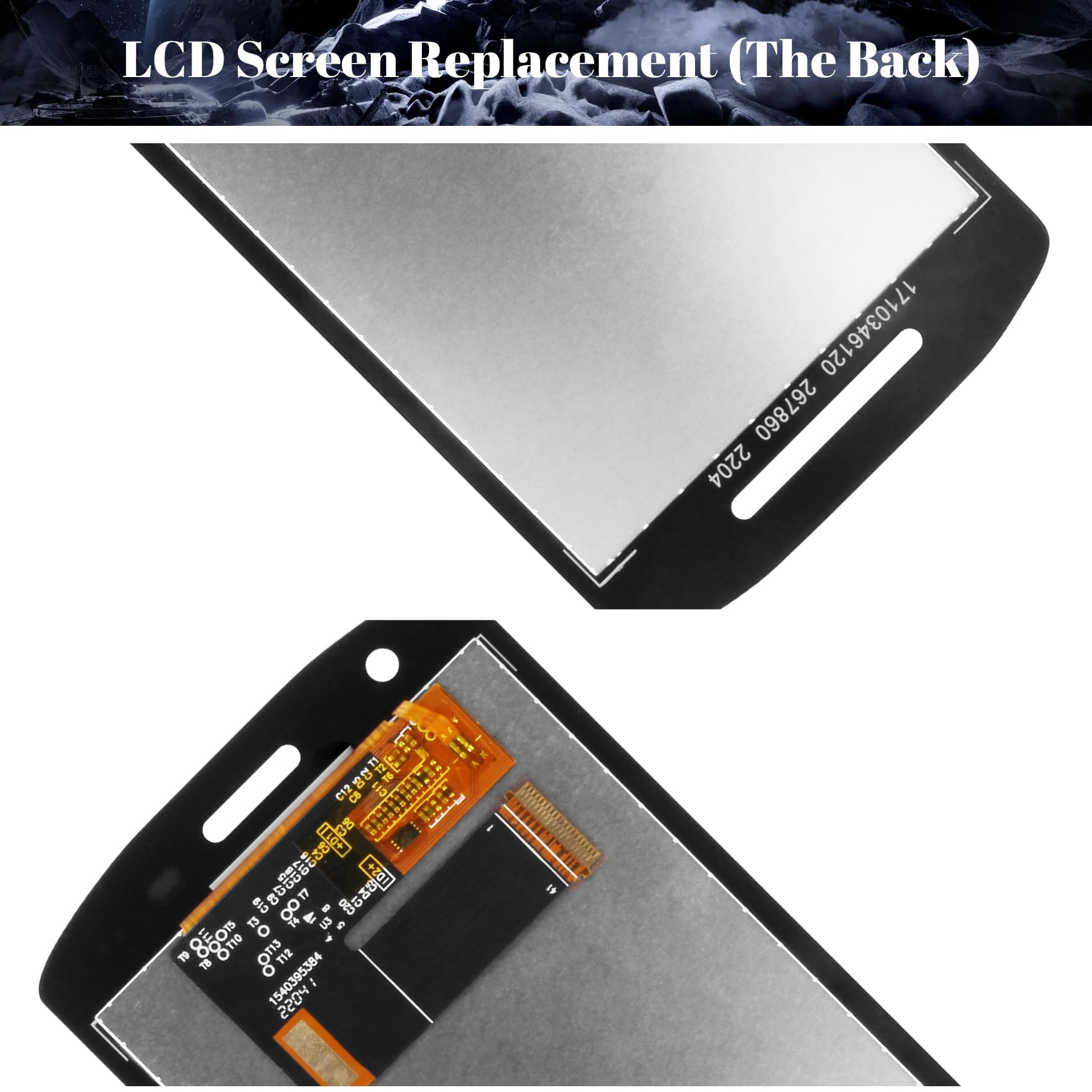 Kit de réparation d'écran tactile LCD pour Zebra TC21/TC26 pour Zebra TC21/TC26 (noir)