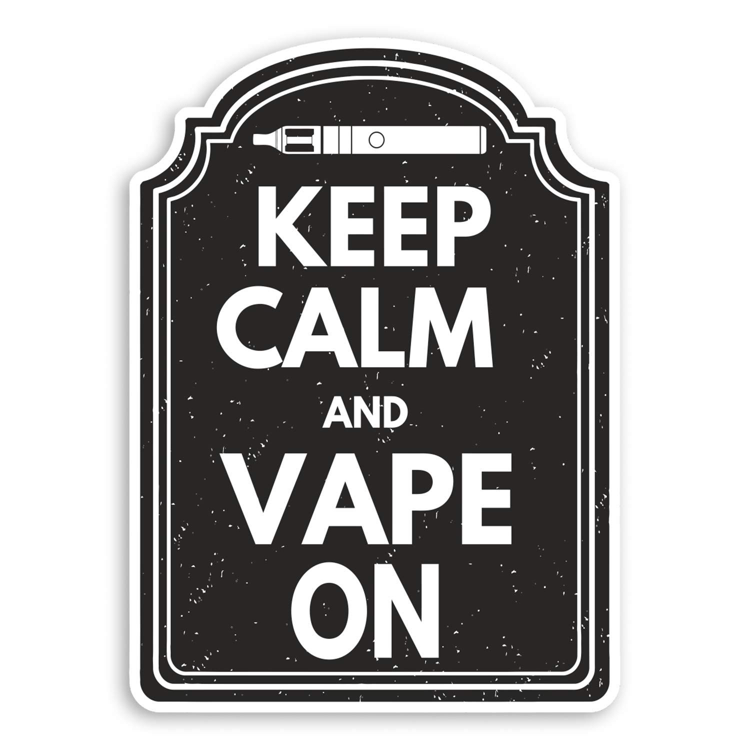 Destination Vinyl Ltd Multi 2 X 10Cm Keep Calm & Vape Vinyl Stickers - Vaping Funny Joke Sticker #31375 (10Cm Tall)