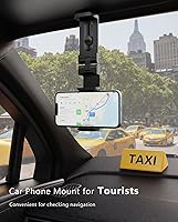 Vista 5 de MiiKARE Travel Essentials - Soporte universal para teléfono de avión, soporte de teléfono manos libres para volar con rotación de 360 grados