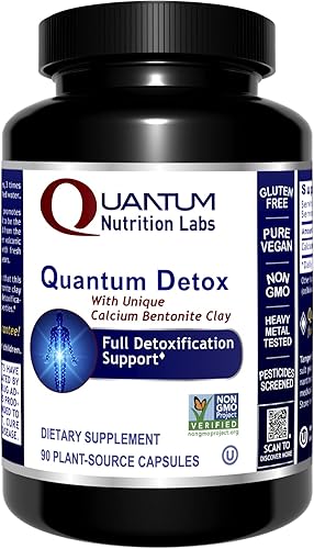 QNL Quantum Detox - Limpieza de desintoxicación de cuerpo completo para mujeres y hombres, arcilla orgánica de bentonita de calcio para apoyar la