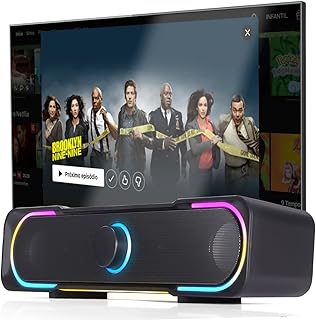 Caixa de som potente soundbar pc notebook computador smart tv usb p2