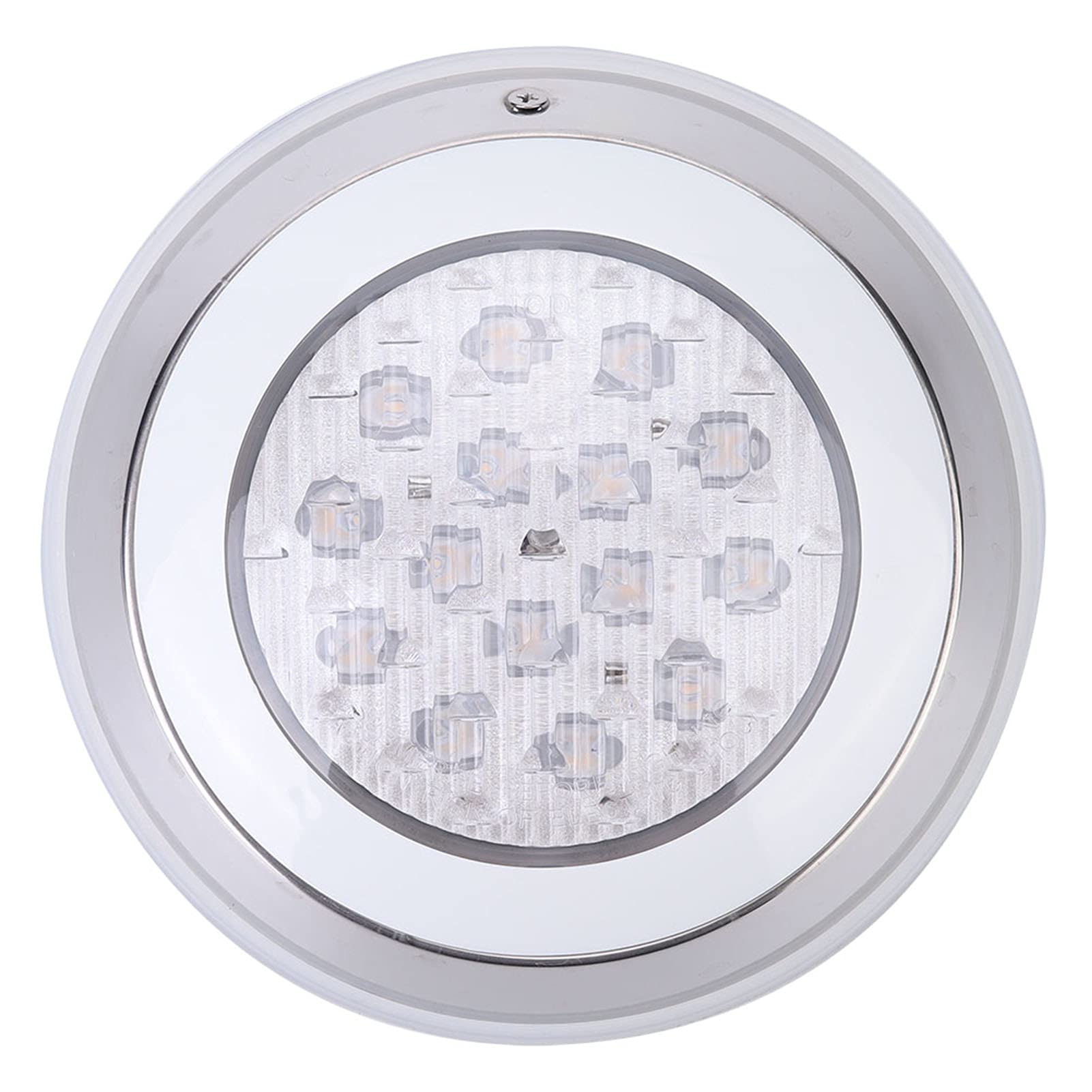 CHICIRIS 12V 18W LED-Unterwasserleuchte, wasserdichte Edelstahl-Poolleuchte mit IP68-Schutz für Schwimmbadbrunnen, Gartenlandschaftsbeleuchtung