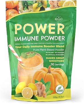 Immune Support Supplement Powder - 150g - Superfood Booster for Adults - Vegan Immunity Health Powder for Smoothies - Plant Based and Gluten Free with Natural Vitamins + Antioxidants - by NextGenU