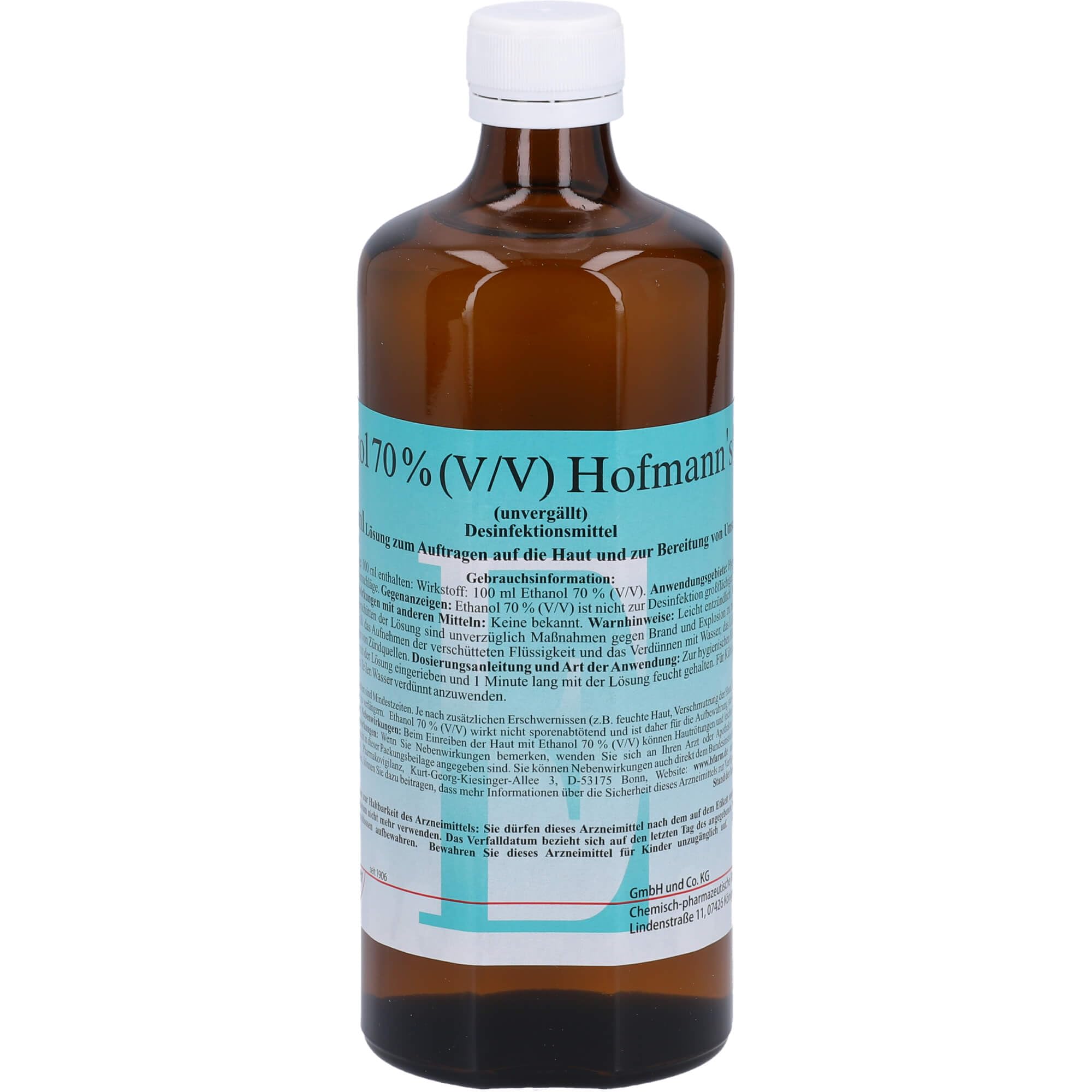Ethanol 70% (V/V) Hofmann's Desinfektionsmittel, 500 ml Lösung