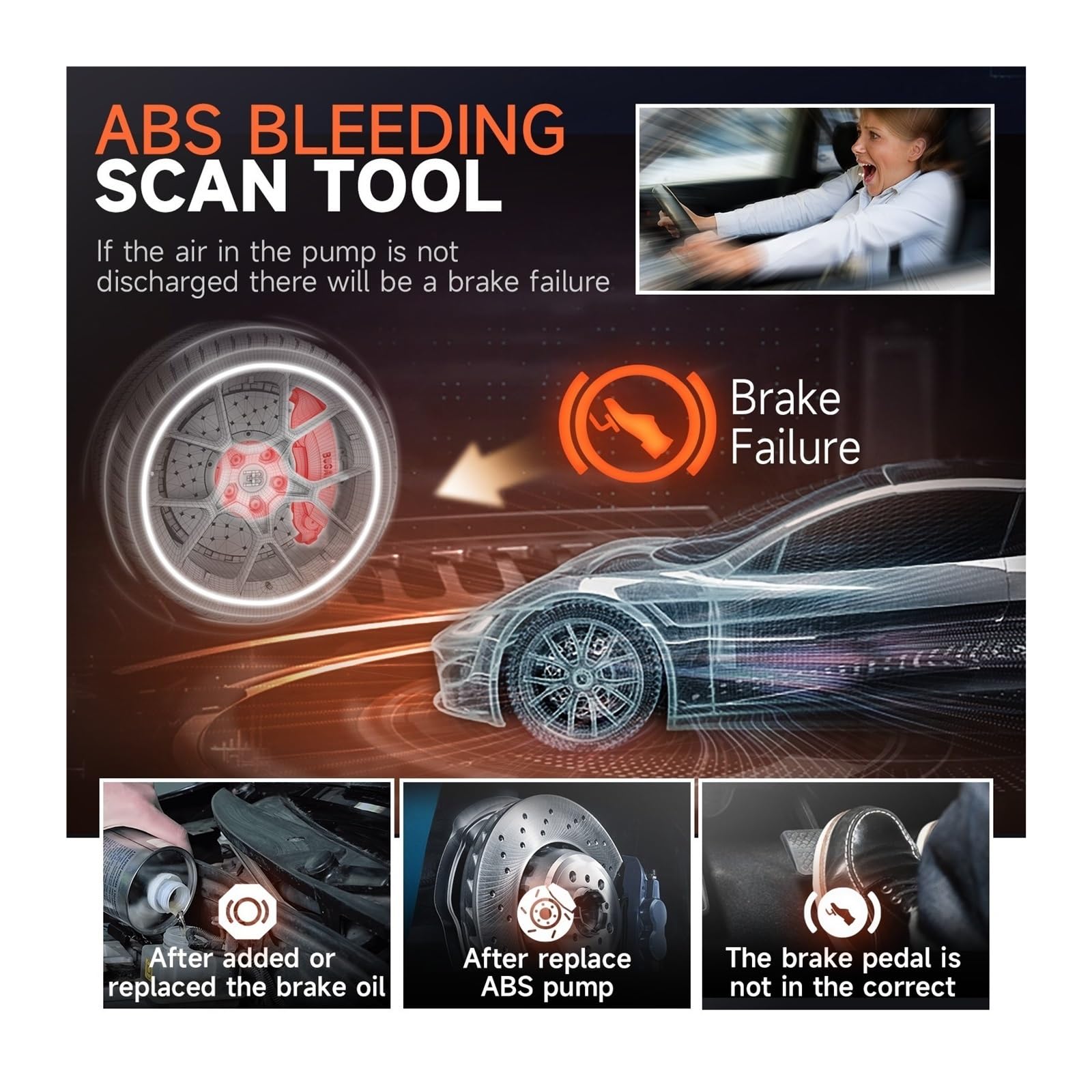 Skaner do Samochodu, Skaner samochodowy OBD2 Czytnik kodów OBD ABS Poduszka powietrzna SRS Reset danych o zderzeniu Auto Car Diagnostic Scanner Narzędzia