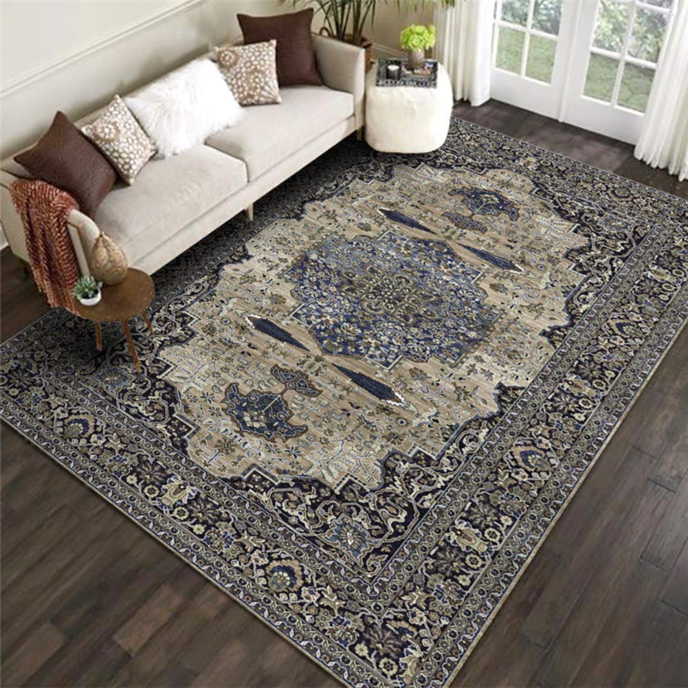 Tapis persan traditionnel 200x300 vintage grand tapis de salon floral