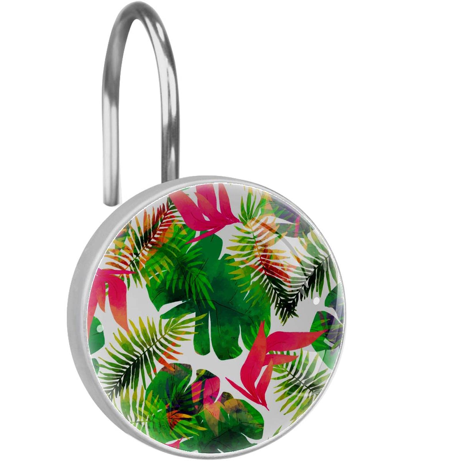 Anneaux de rideau de douche en acier inoxydable durable au style exotique chic
