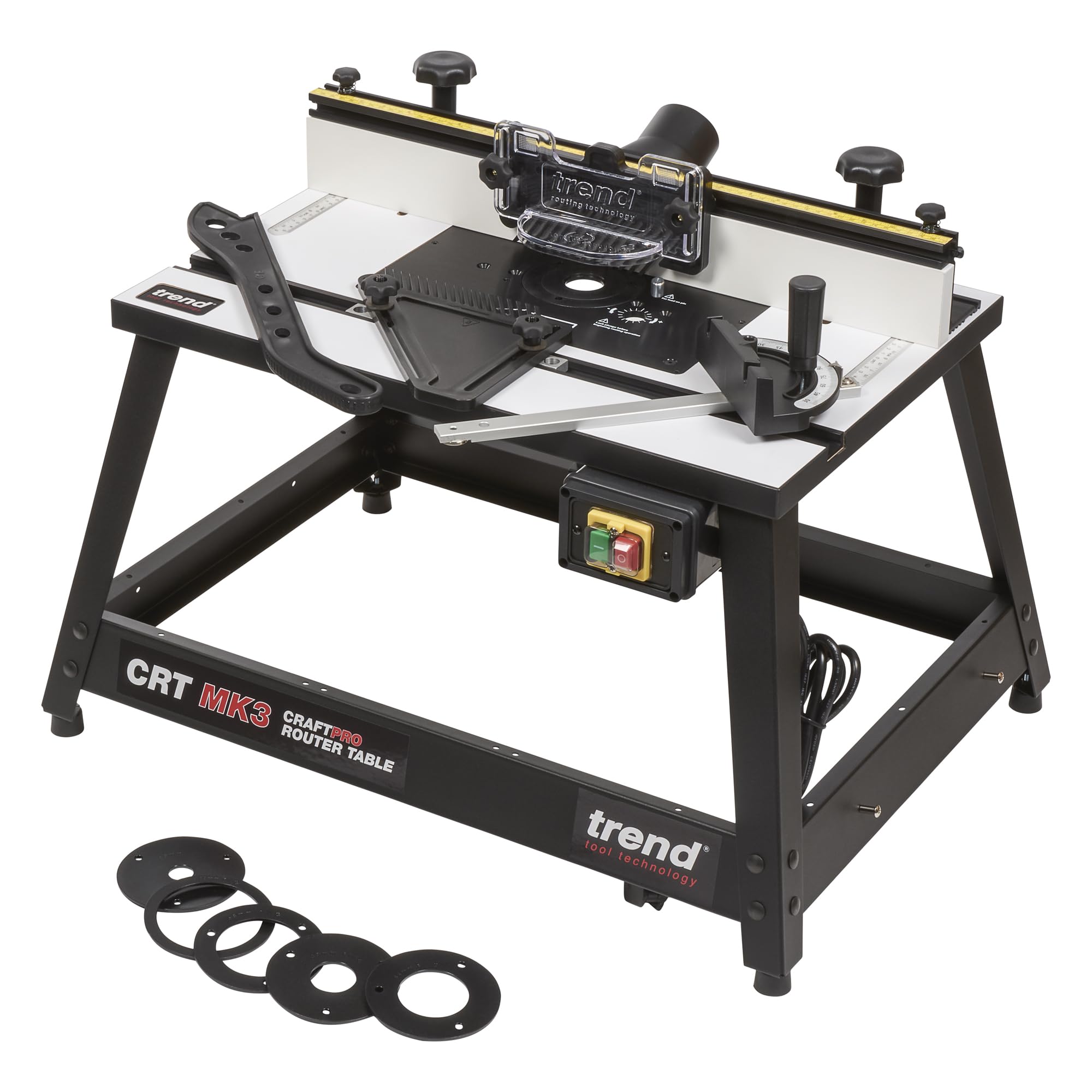 Trend Portable Benchtop Router Table with Robust Construction for Workshop & Site Use, 240V, CRT/MK3 Single