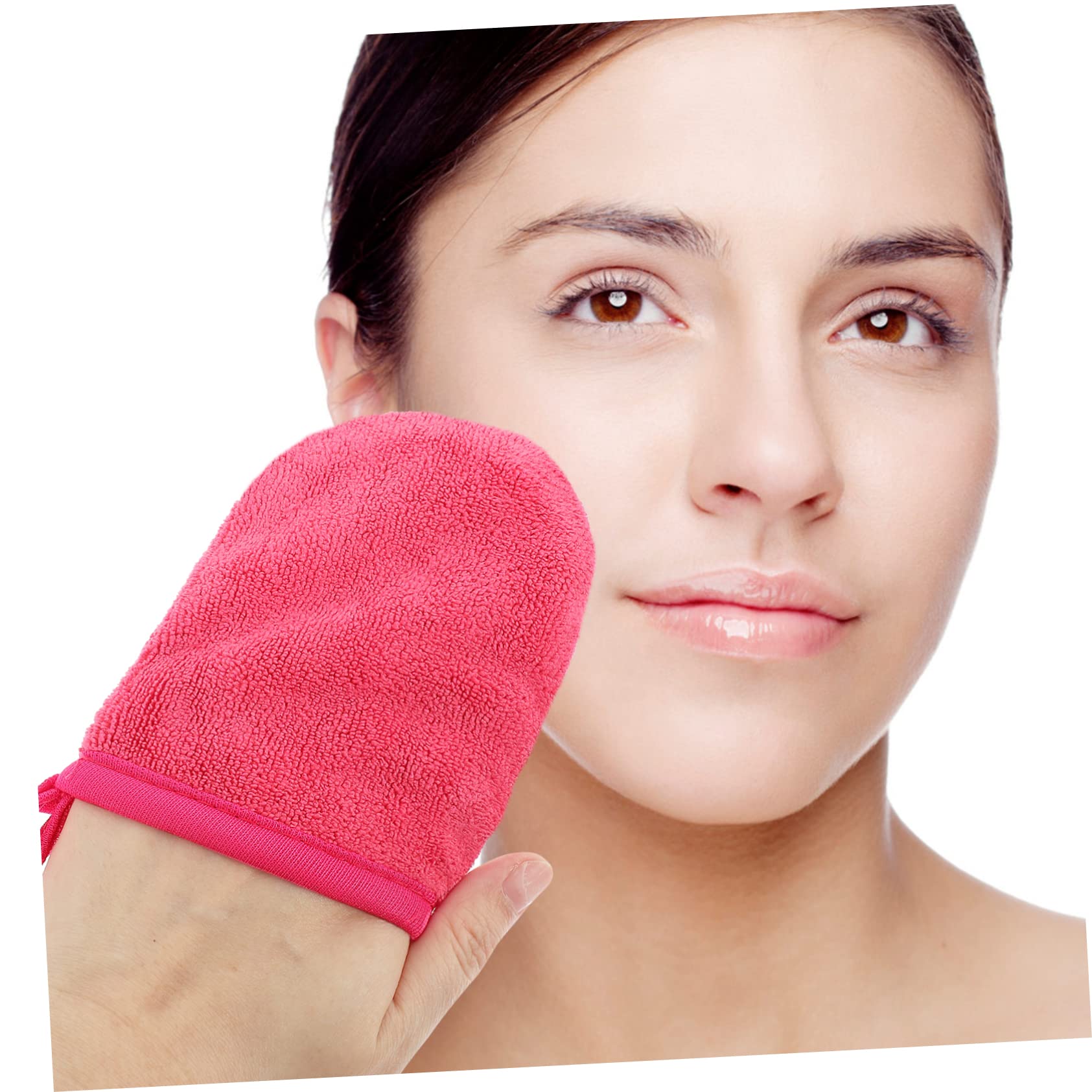 FRCOLOR 4sets Gesichtsreinigungshandschuhe Waschhandschuhe Gesichtspeeling Make-up-entferner Handschuhe Schlafmaske 4pcs * 4