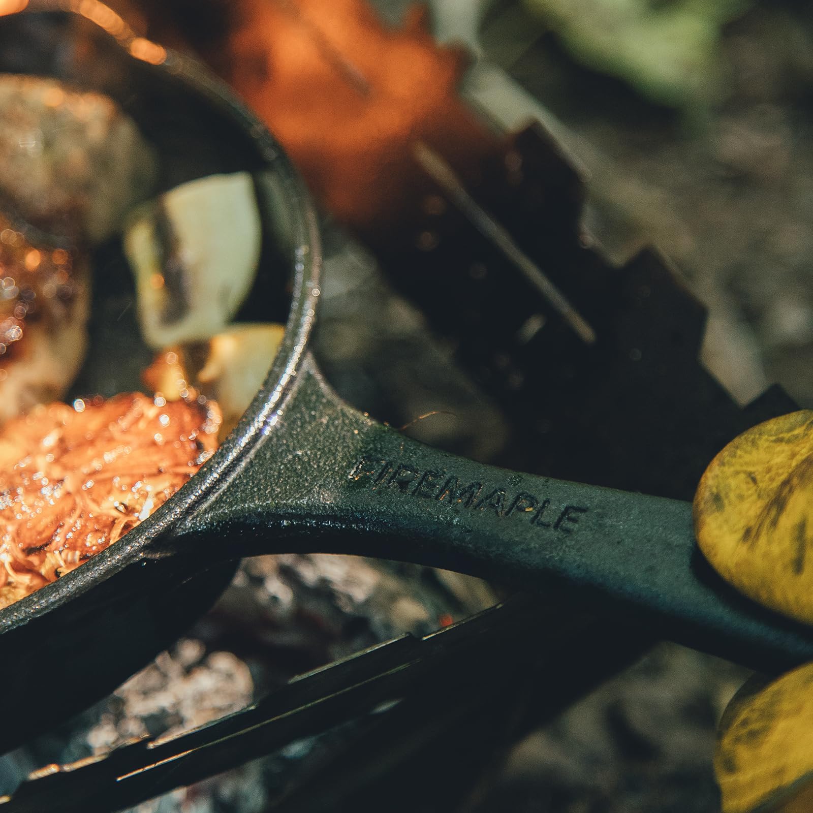 Fire-Maple Gusseisenpfanne Gusseisen Grillpfanne 16 cm (6 Zoll), Antihaft-Campingrillpfanne Bratpfanne für den Herd, Bushcraft-Camping und Hausgebrauch (600 ml)