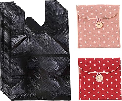 Hipruict Bolsas de servilletas sanitarias, 200 bolsas de eliminación personal para mujeres, 2 bolsas de almacenamiento de servilletas sanitarias,