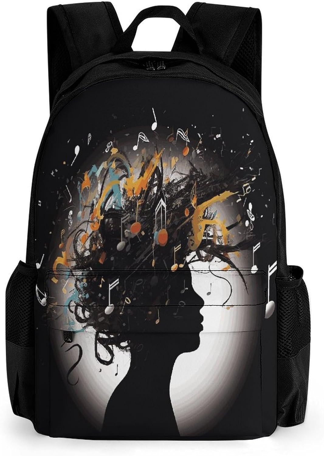 Music Image Backpack Daypack Travel Backpack | Lightweight Casual Laptop Backpack for Women Men Aesthetic Travel Bag for Weekender Business Hiking Outdoor