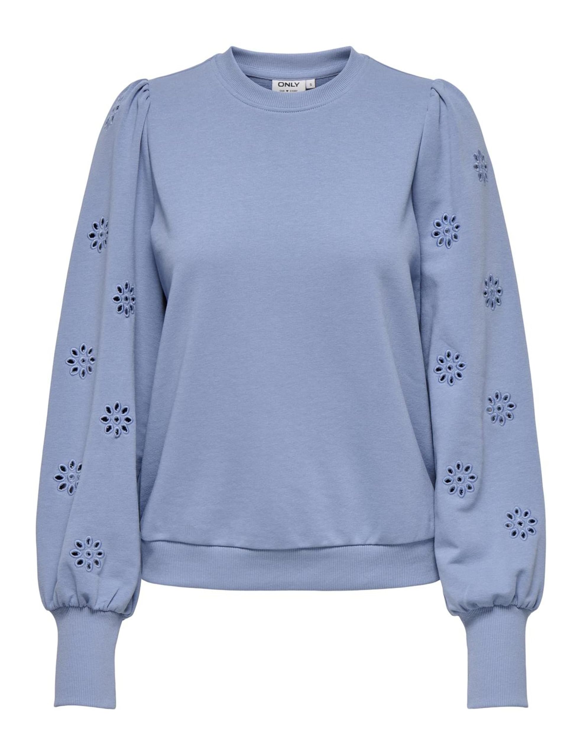 ONLY Carmakoma Carfemme L/S Puff Embroidery Ub Swt Noos para Mujer