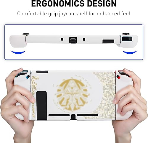 Miniatura 5 de FUNDIARY Funda protectora para Nintendo Switch con diseño de Zelda Tears of The Kingdom, paquete de accesorios a prueba de golpes para empuñaduras