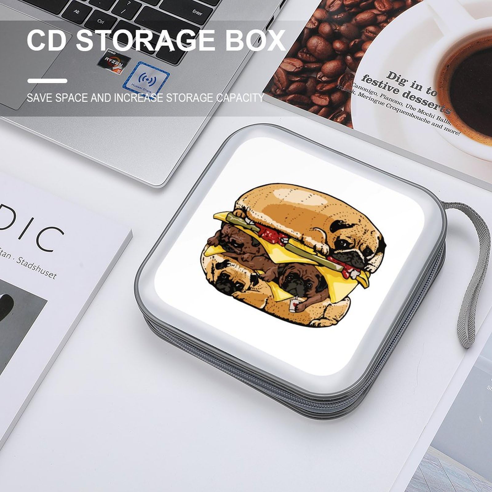 レア品！！マクドナルド ハンバーガー型CD収納ケース Amazon.co.jp: CD収納ボックス パグ ハンバーガー DVDケース ディスク