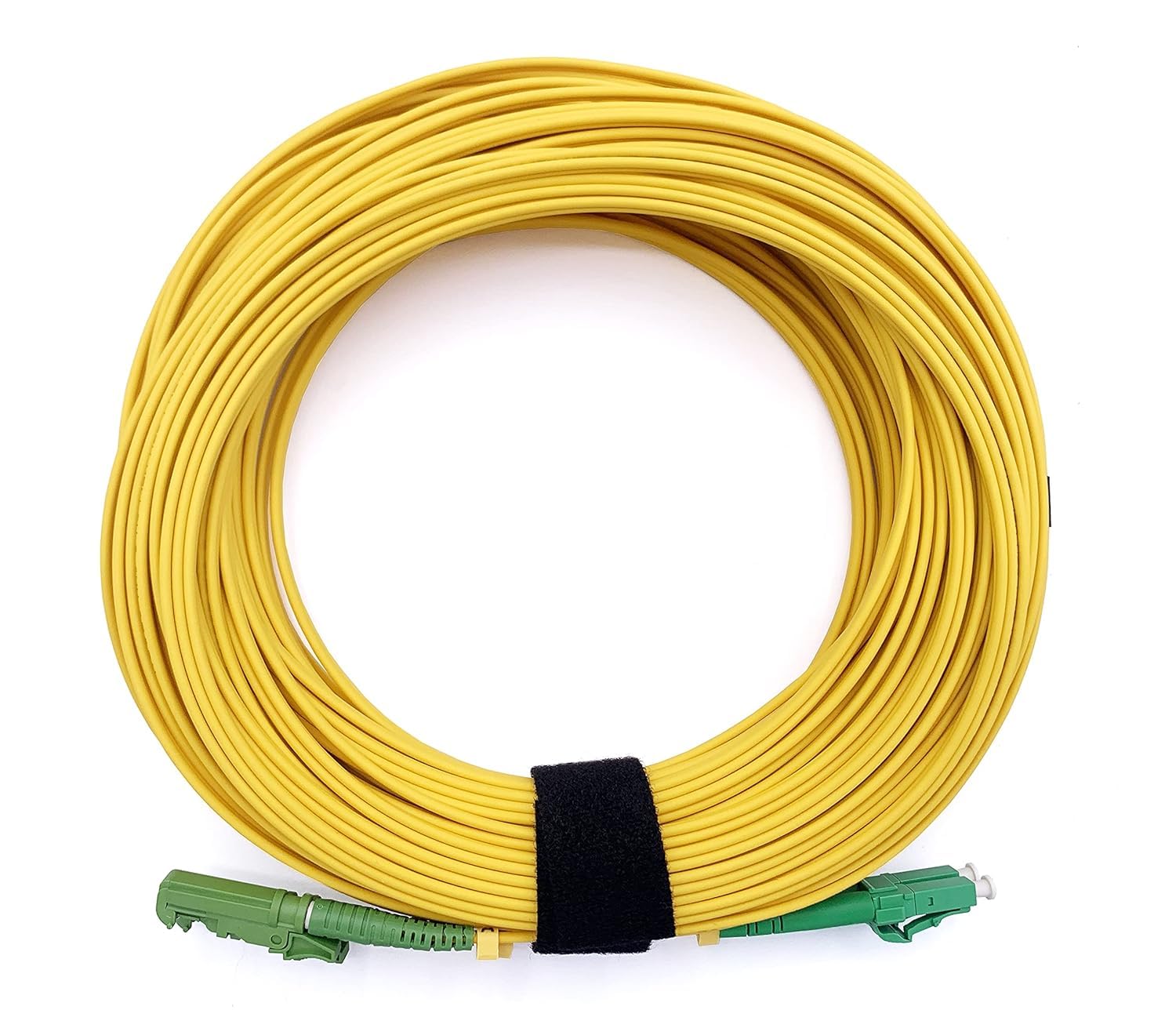 Elfcam® - 30m LWL Glasfaser-Kabel E2000/APC auf LC/APC Stecker, Duplex Singlemode 9/125μm Patchkabel, Lichtwellenleiter LSZH (30M)