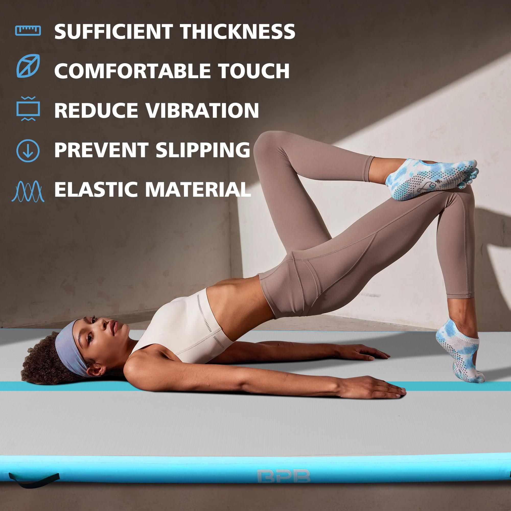 BPB Inflatable Gymnastics Mat. 10ft Air Tumble Track for Home Use/Training/Gymnastics/Cheerleading/Yoga/Pilates/Martial Arts/Gym/Beach/Cheerleading/Water Fun
