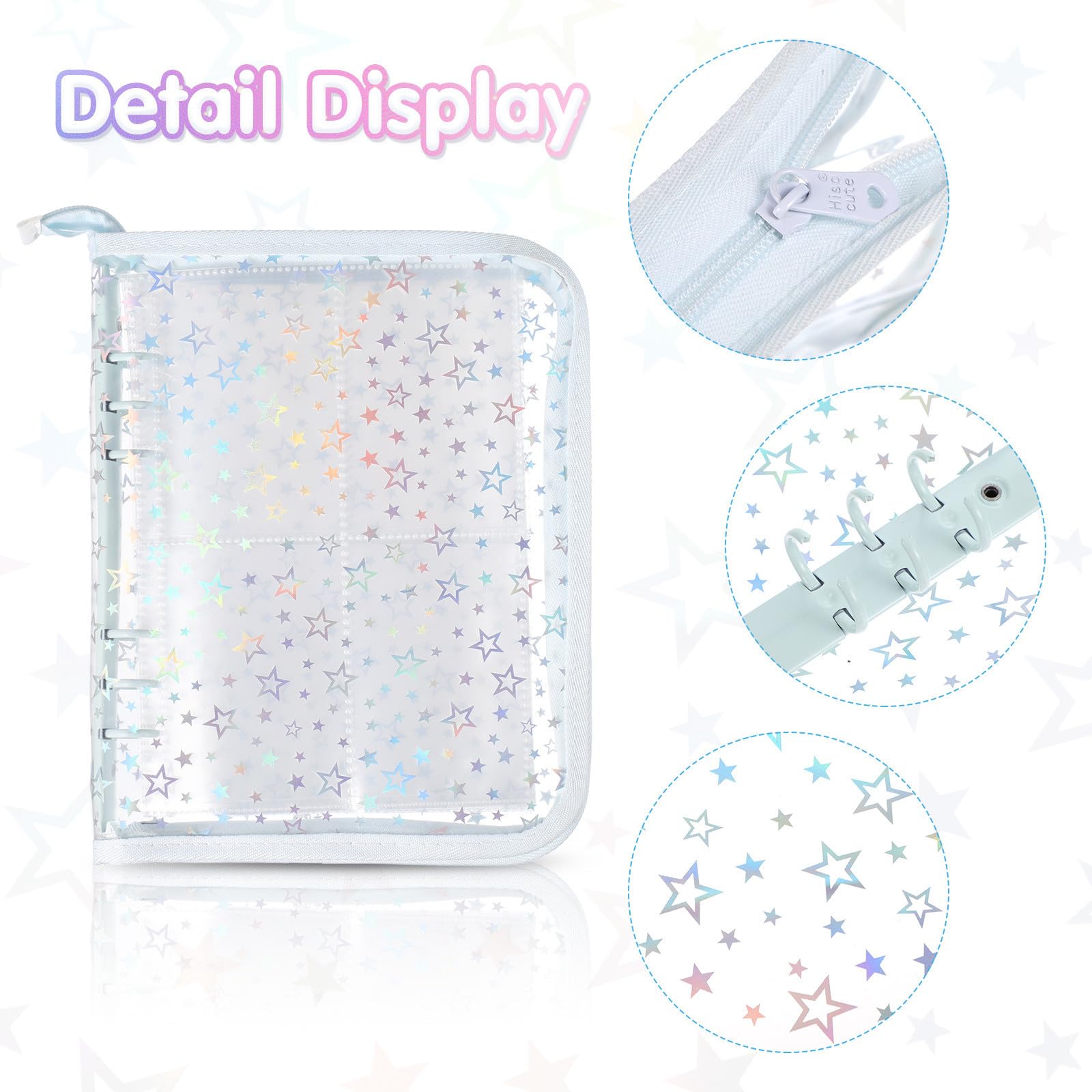 Operitacx 4 Pezzi Album con Zip A5 in Pvc per Carte e Piccoli Ricordi | Organizzazione e Display per Carte Kpop, Ampia Capienza, Protezione Extra, Formato Compatto