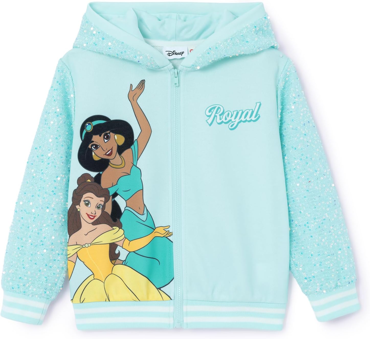 Disney Girl/Boy Sequin Jacket Zipper Hoodie, Kids Birthday Clothes 3-13Y