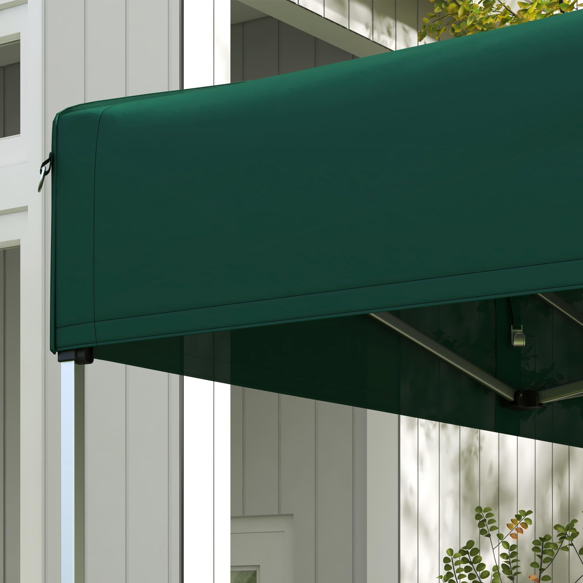 Outsunny Techo de Carpa para Celebraciones 3x3 m Techo de Repuesto para Carpa Plegable de Tela Oxford con Tejado Puntiagudo Impermeable y Anti-UV Verde Oscuro