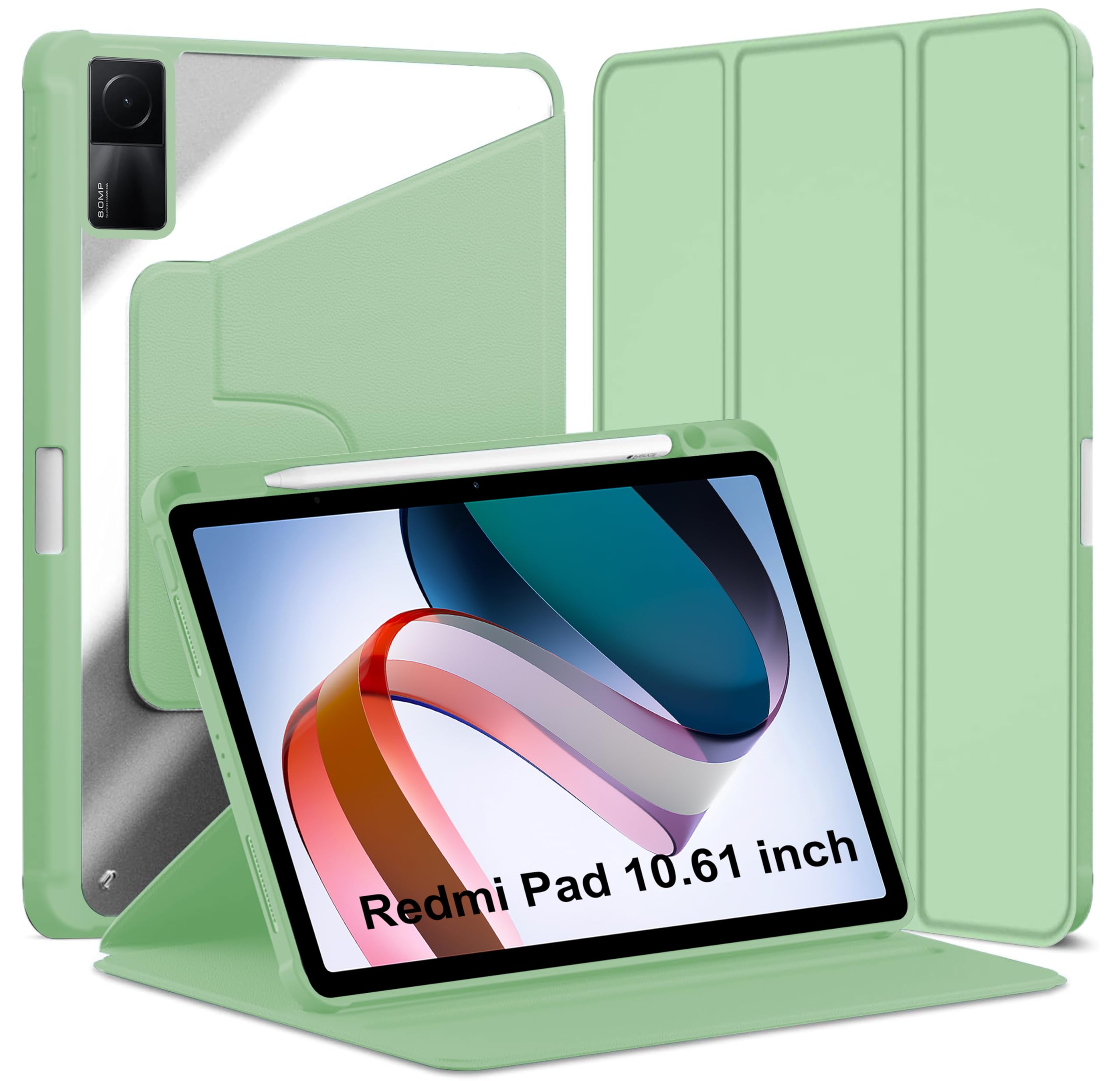 TGK Rotating Case for Redmi Pad 10.61 Inch Tablet with Pencil