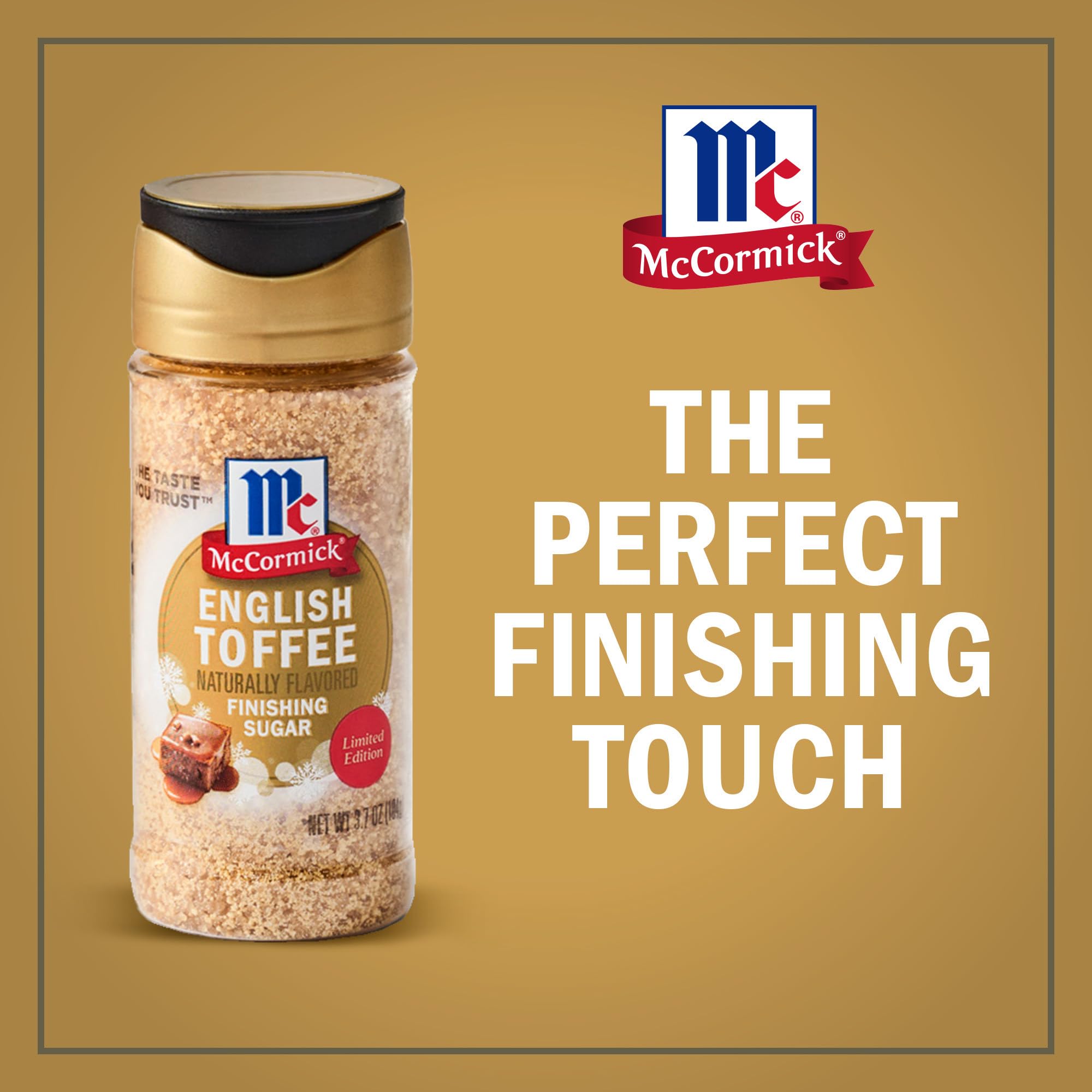 McCormick Finishing Sugar English Toffee Limited Edition Rich Buttery Sweetness for Hot Chocolate Cookies Cake Pie Cocktails and — view 19