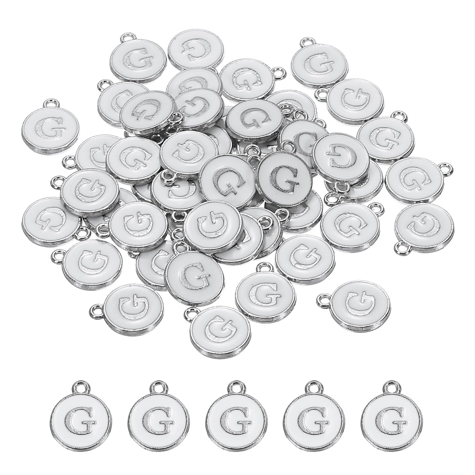 Pendentif lettre émail robuste pour fabrication de bracelets - 6