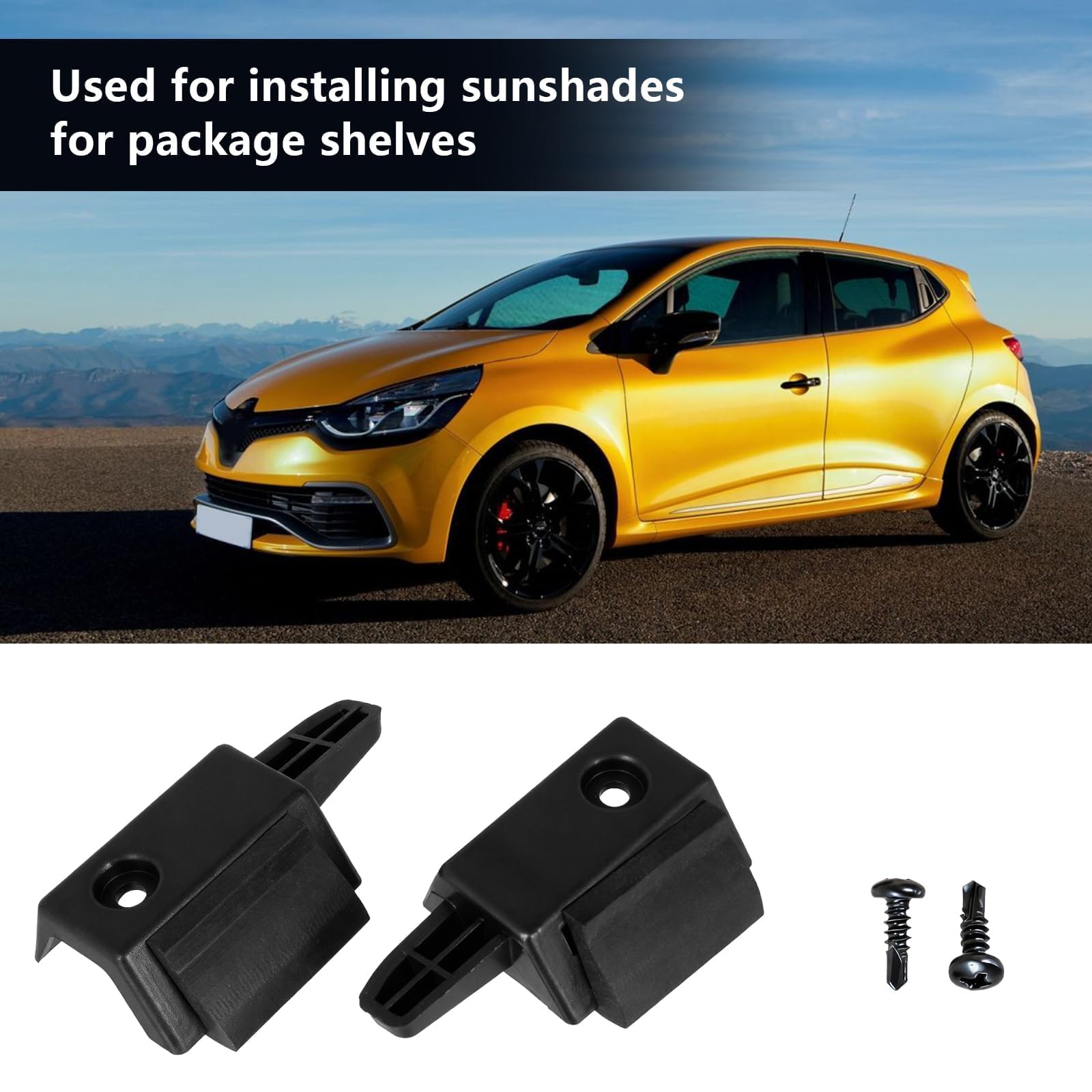 GVSS 2 Pièces Supports Fixation Tablette Arrière Gauche et Droite pour Renault Clio III 7701479153,Clips Plage Arrière pour Clio 3 Grandtour