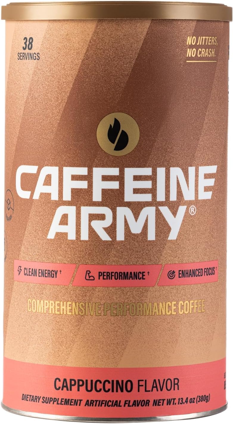 Cappuccino | Comprehensive Functional Coffee with MCTs, CoQ10, Collagen and Adaptogens: Clean Energy + Supports Daily Attention, No Jitters or Crash (13.4 oz 38 Servings)