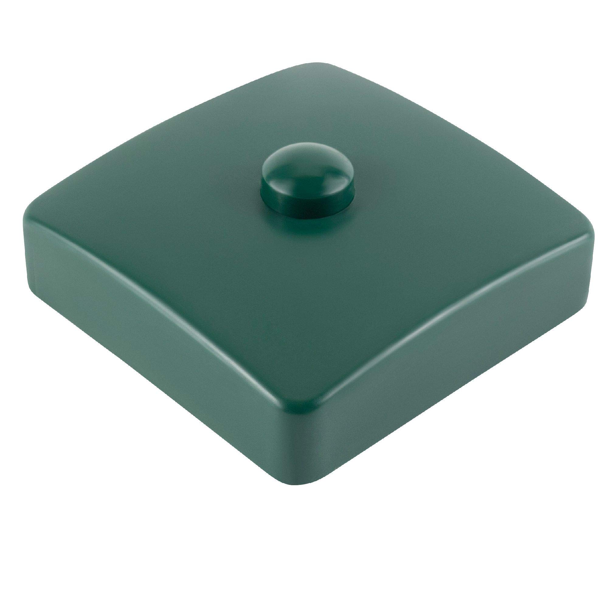 Capuchons de poteau carrés vert 91x91 mm en plastique pour jardin - Lot de 4