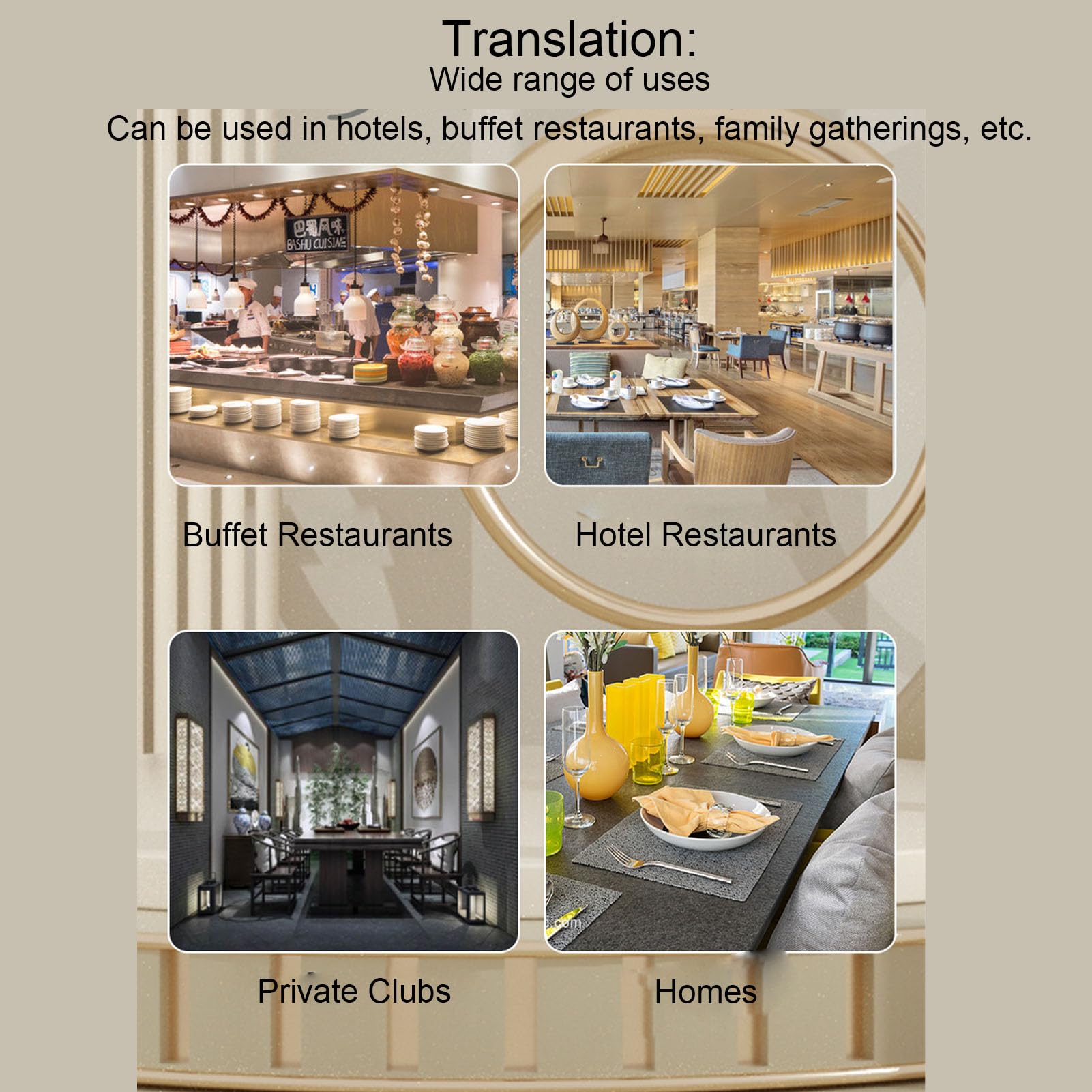Juego de Calentador de Buffet Redondo de Acero Inoxidable de 4,5 L con Soportes Apilables y Bandeja de Agua y Comida, para Fiestas, Bodas, Catering, Eventos, Reuniones Corporativas