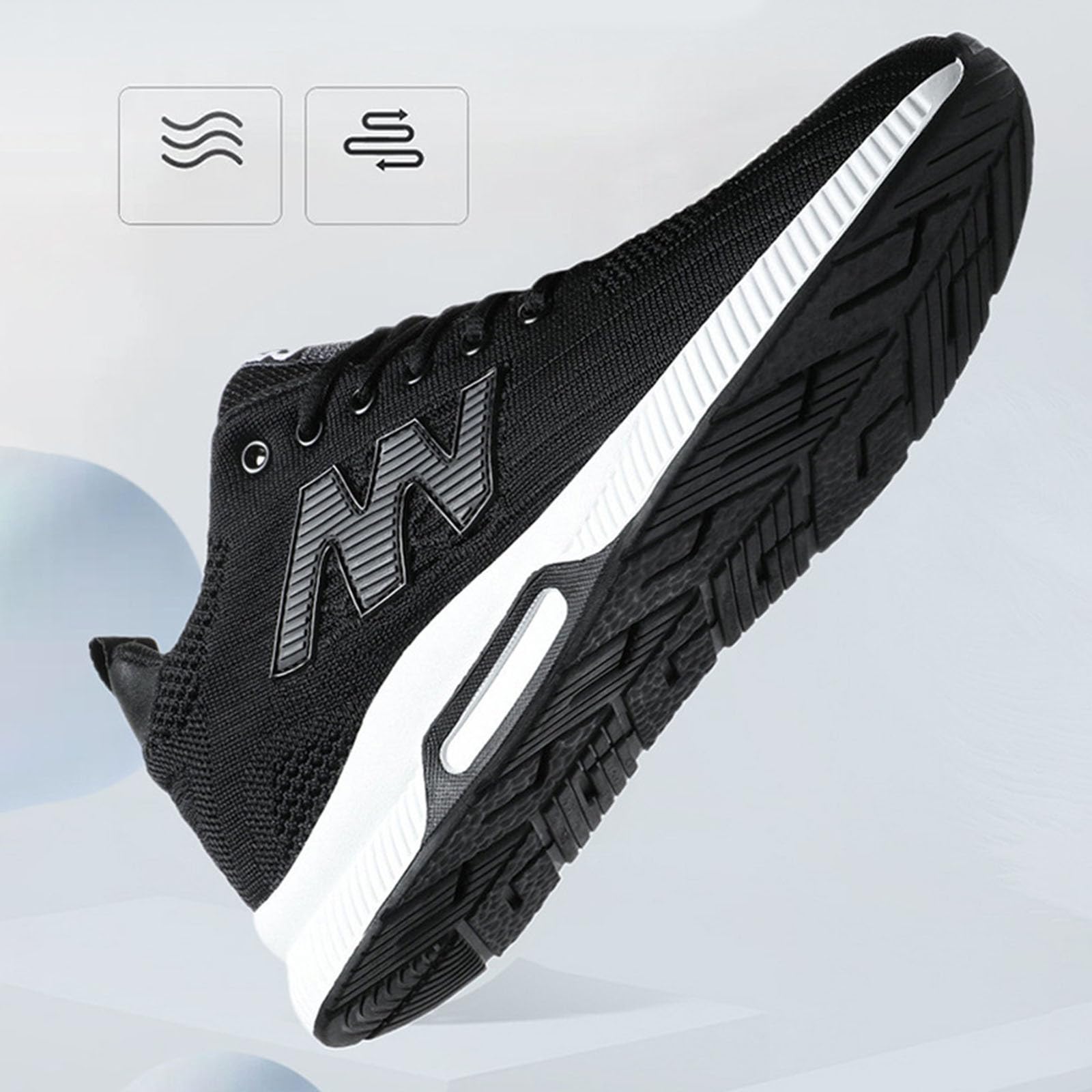 Genérico Zapatos Deportivos de Malla para Hombre diseño Ligero y Transpirable con Cordones tacón Oculto Elevador de 10 cm Calzado Informal de Entrenamiento